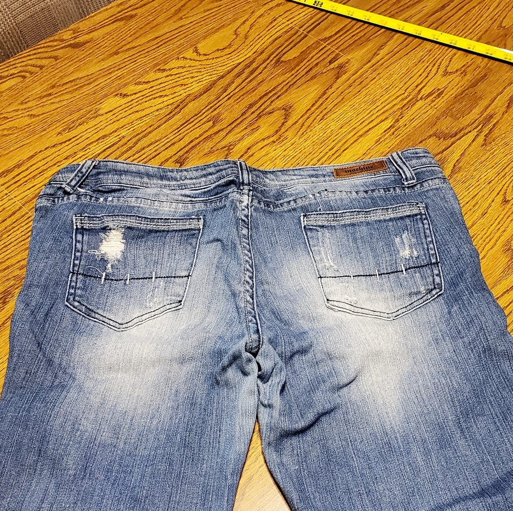 Machine Distressed Jeans Size 13